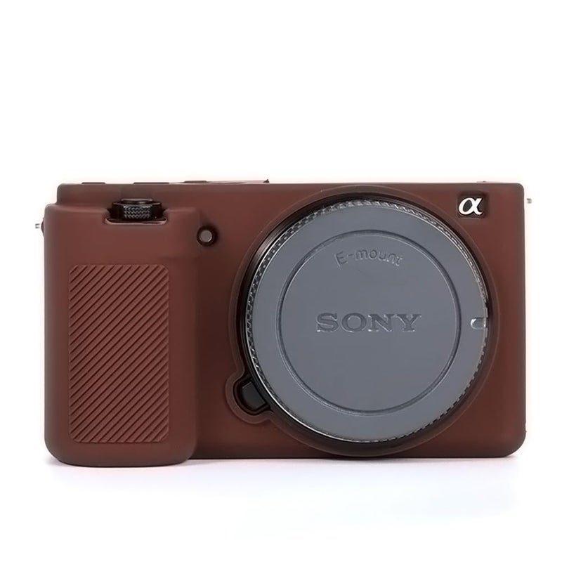 Pocoukate Camera Case for Sony ZV-E10 / ZV-E10L  Vlog Style Alpha ZV-E10 ZV-E10L Digital Camera Anti-Scratch Slim Fit Soft DSLR Camera Sleeve with Screen Protector (Coffee) - Image 5